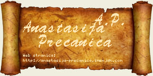 Anastasija Prečanica vizit kartica